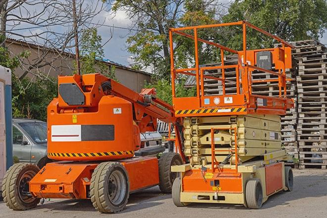 warehouse equipment transporting materials in Glenrock